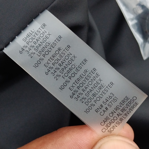 CALVIN KLEIN LADIES (1) BUTTON MULTI-COLOR HOUNDSTOOTH LUXURY BLAZER - Picture 17 of 17